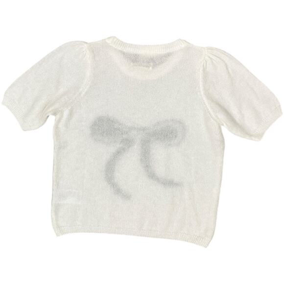 NWT Anthropologie Mollie Short-Sleeve Printed Sweater - Picture 3 of 6